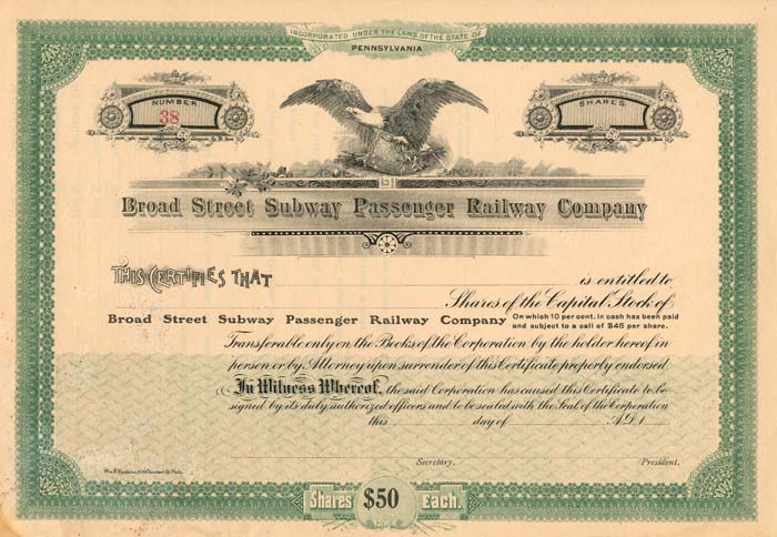 Broad Street Subway Passenger Railway Co.